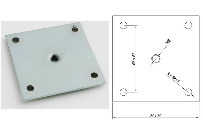 Mounting plate 80x80
